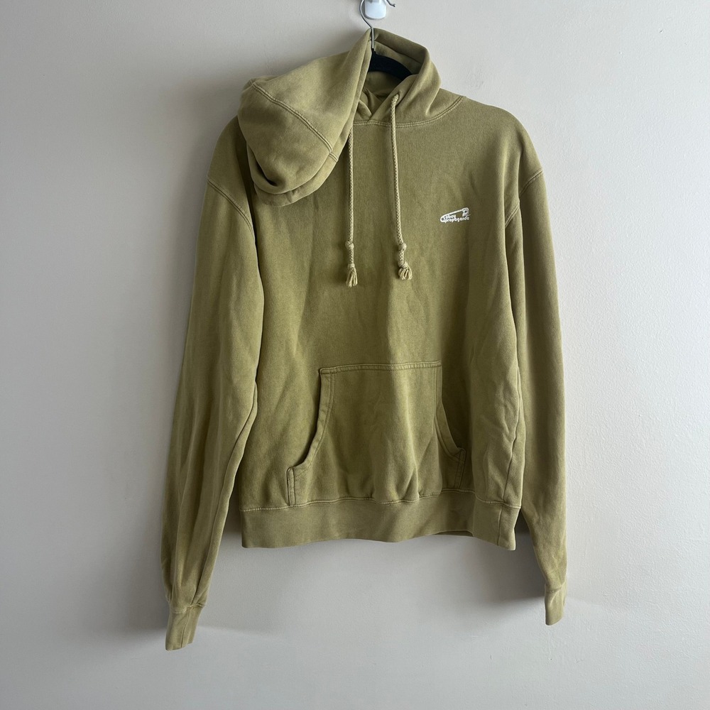 Obey Worldwide Olive Green Hoodie Safety Pin Logo Skate Streetwear Size L